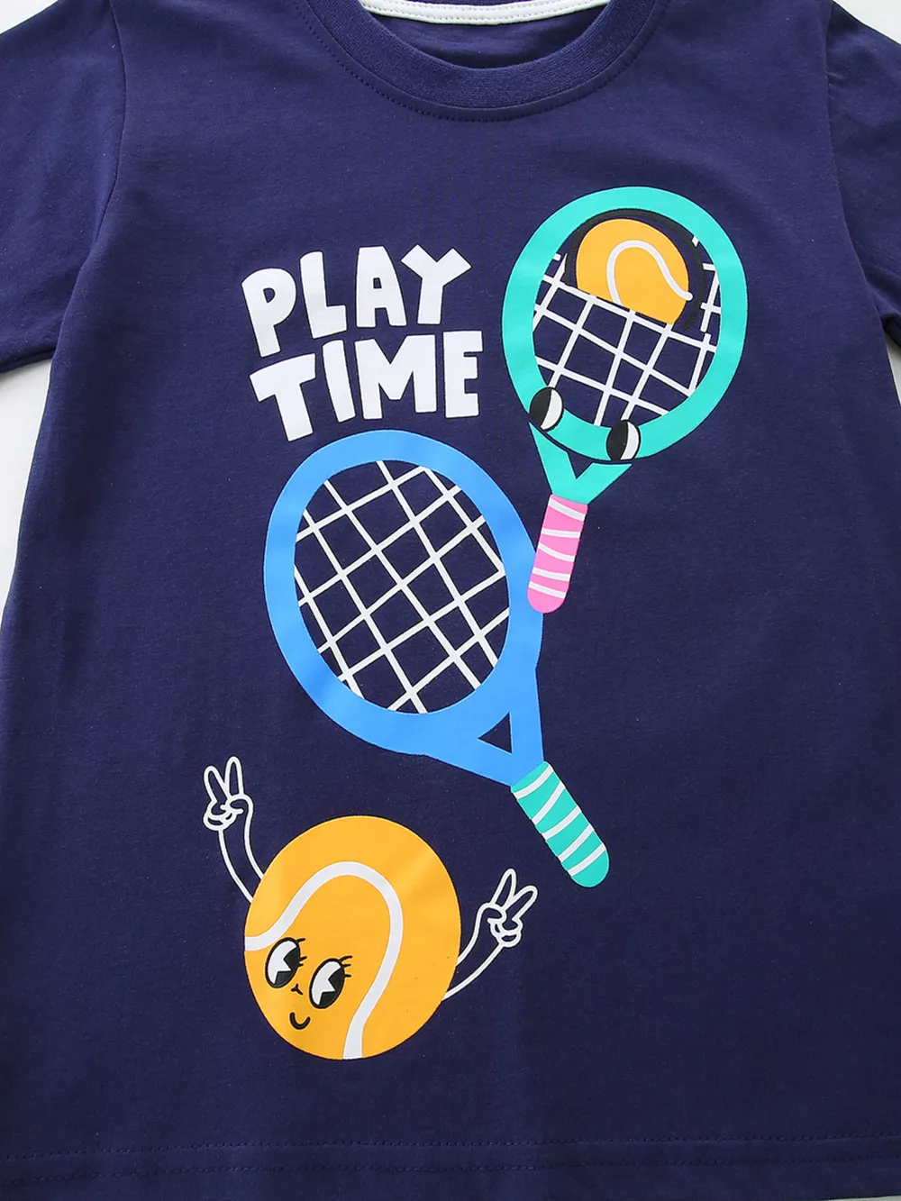 Children's Play Time Tennis Graphic Crew Neck T-Shirt, image 4