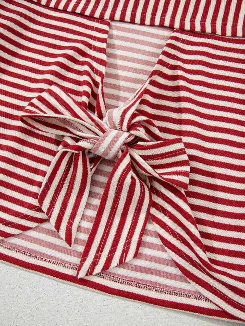 Striped Back Bow Tie T-Shirt, image 3