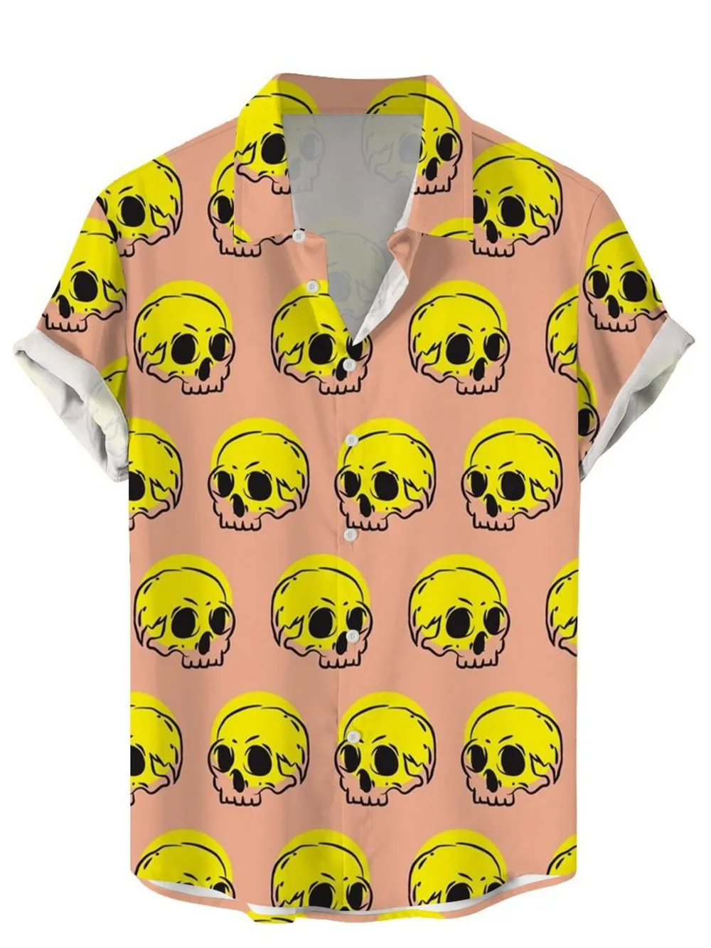 Men's Plus Size Printed Button Up Short Sleeve Shirt, image 3