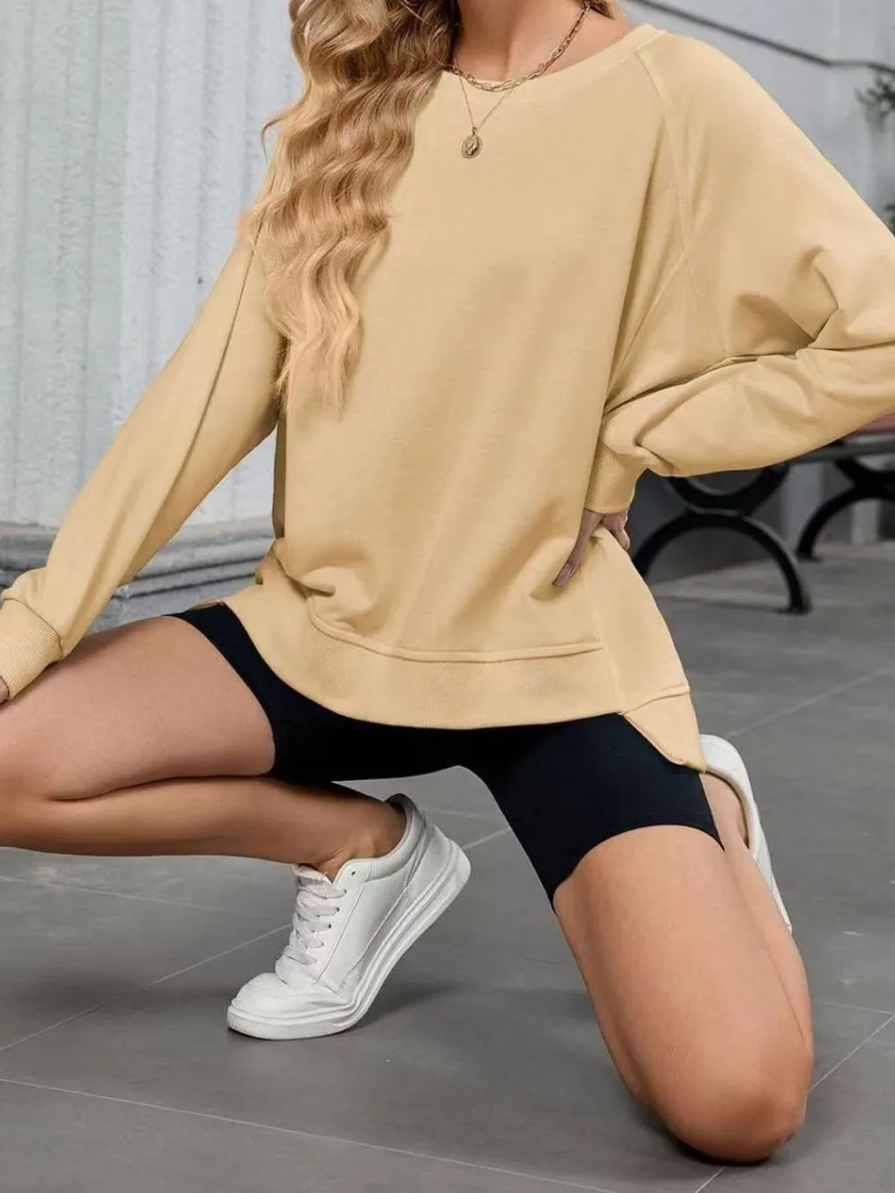 Round Neck Long Sleeve Sweatshirt, image 4