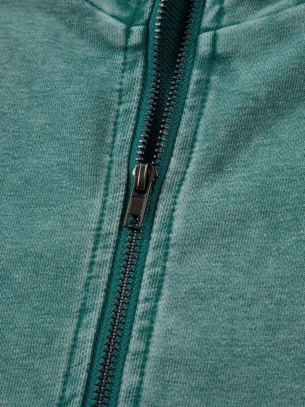 Half Zip Kangaroo Pocket Mineral Wash Baggy Hoodie, image 3