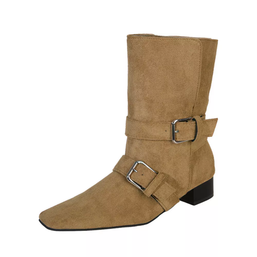 Square Toe Block Heels Boots, image 5