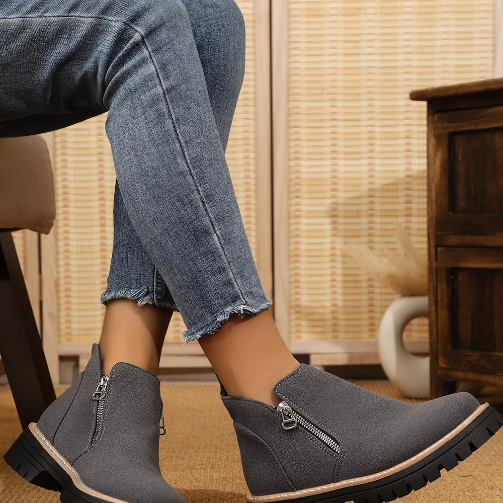 Ankle Boots with Zipper Accent, image 8