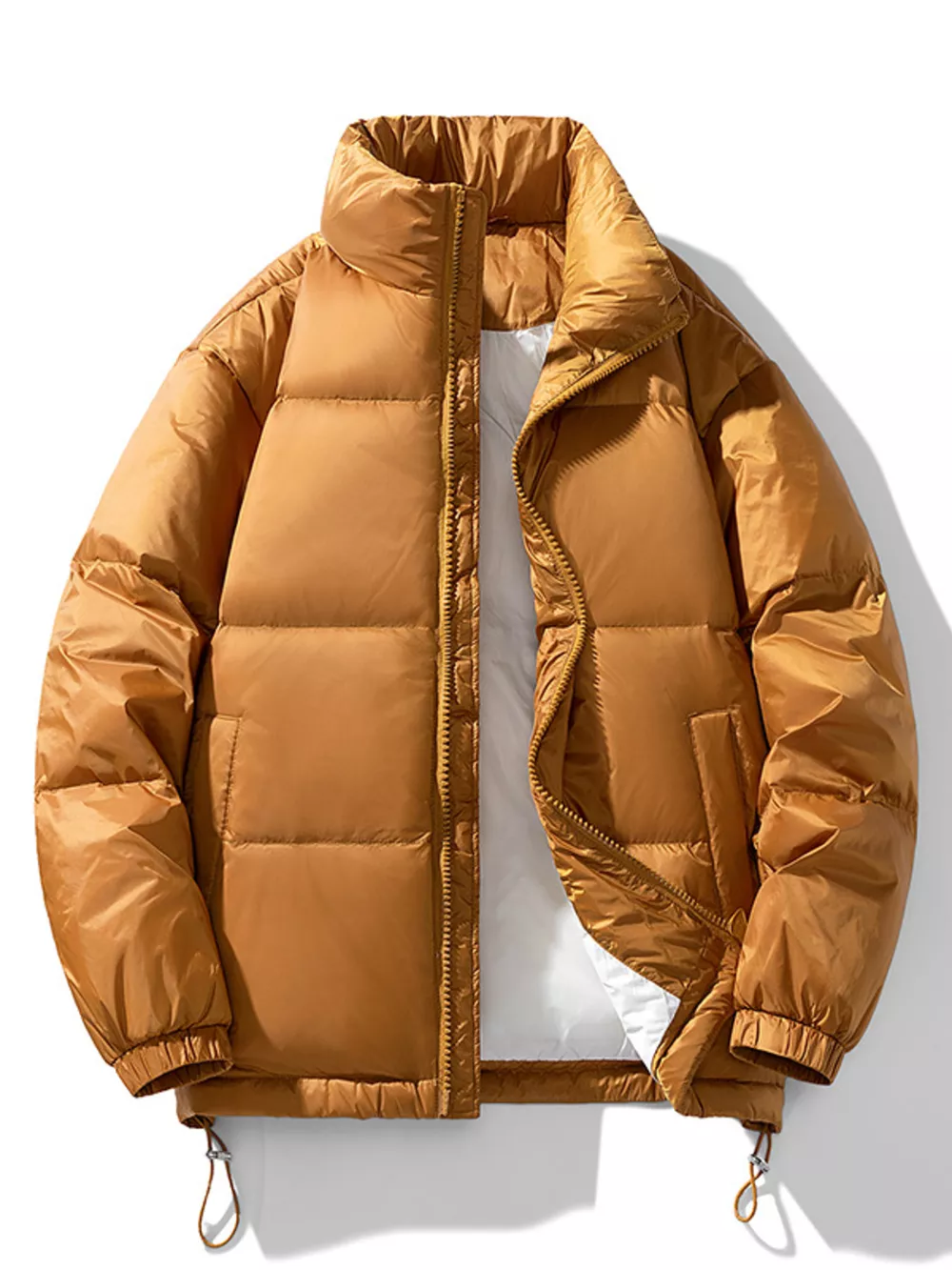 Men's Plus Size Zip Up Winter Puffer Jacket, image 5