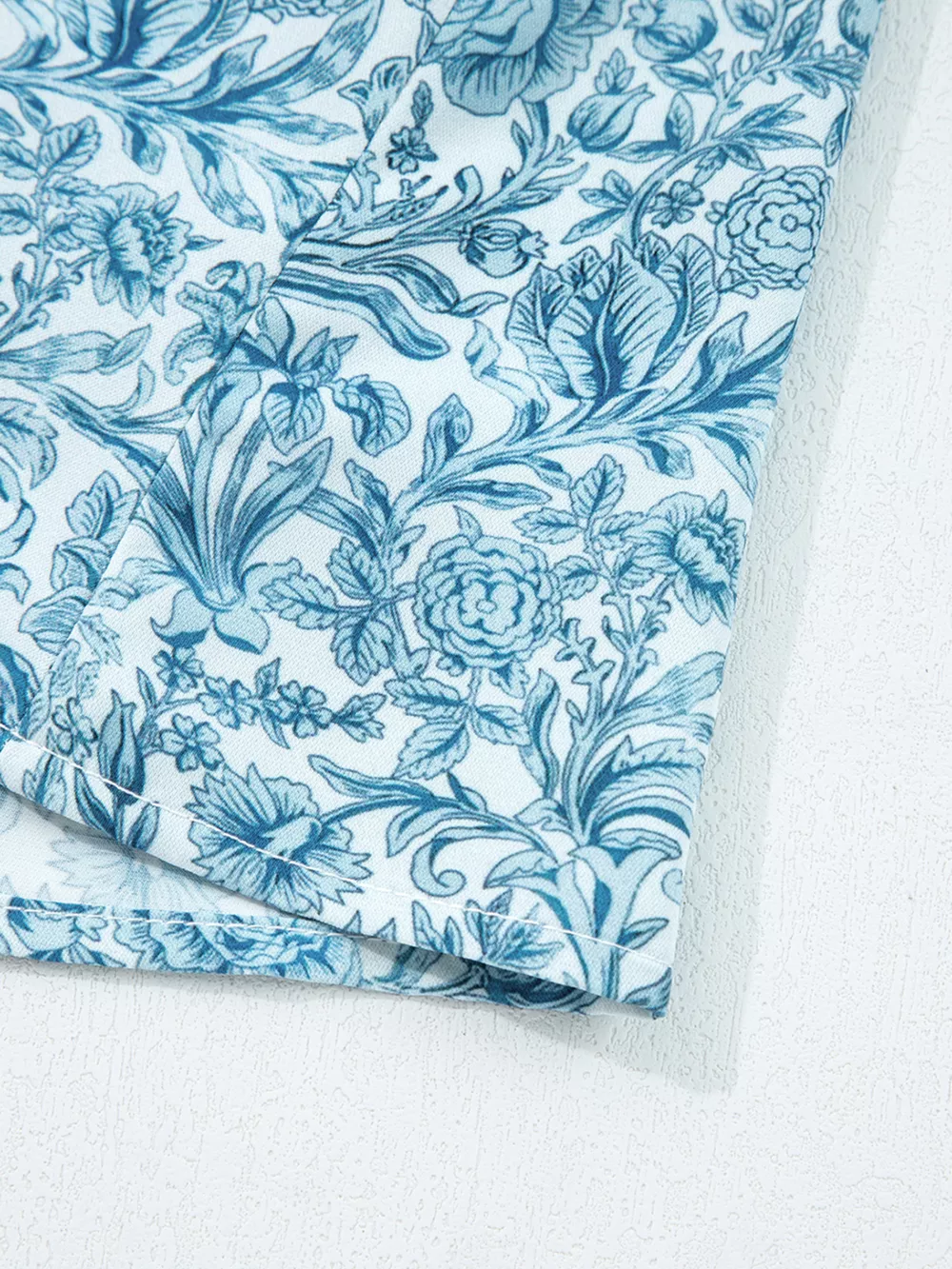Floral Button Up Puff Sleeve Shirt, image 3