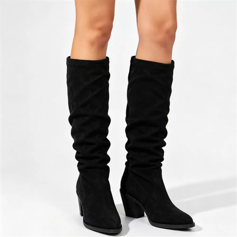 Point Toe Block Heels Boots, image 6