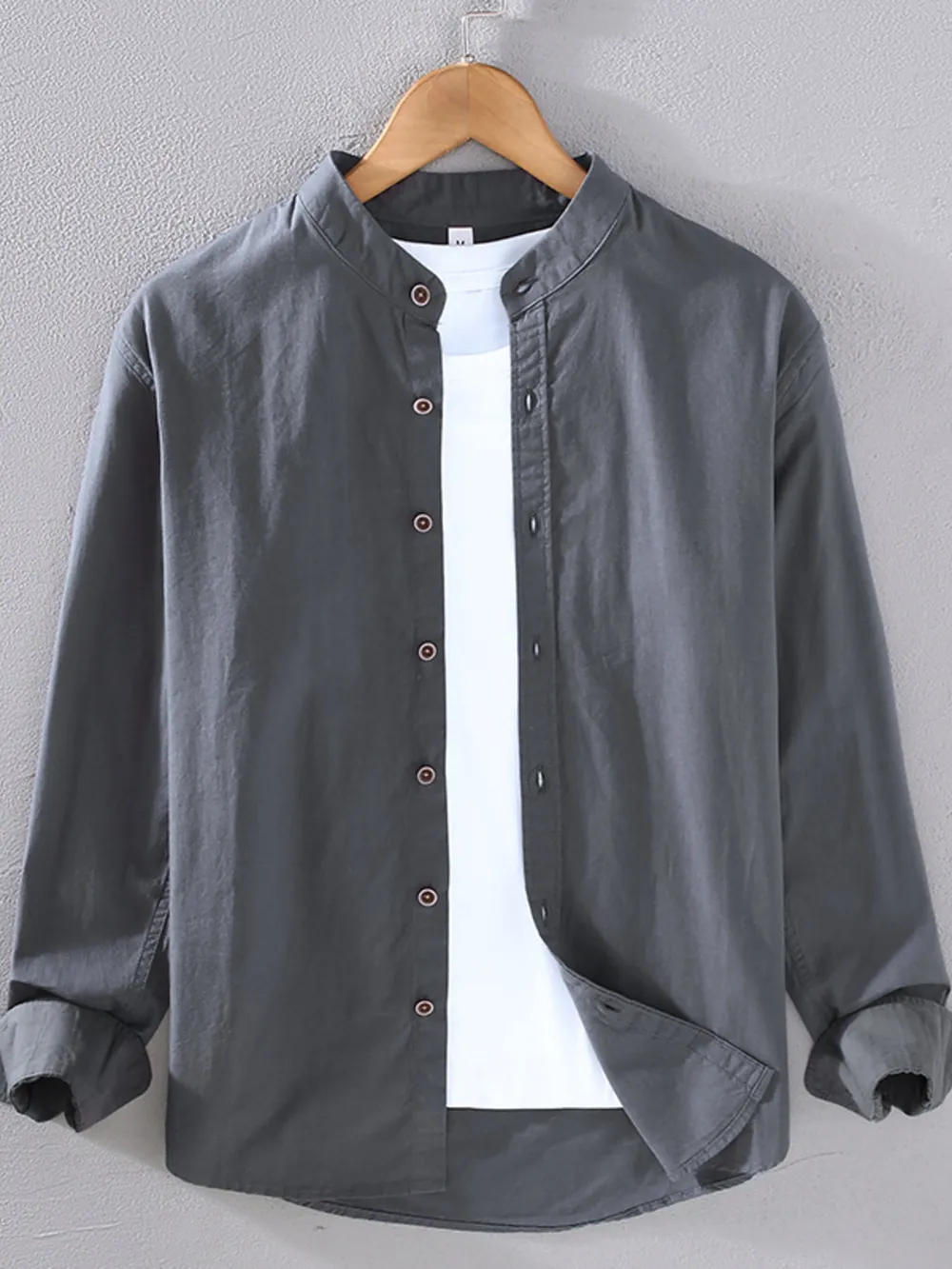 Men's Plus Size Button Up Long Sleeve Shirt, image 7