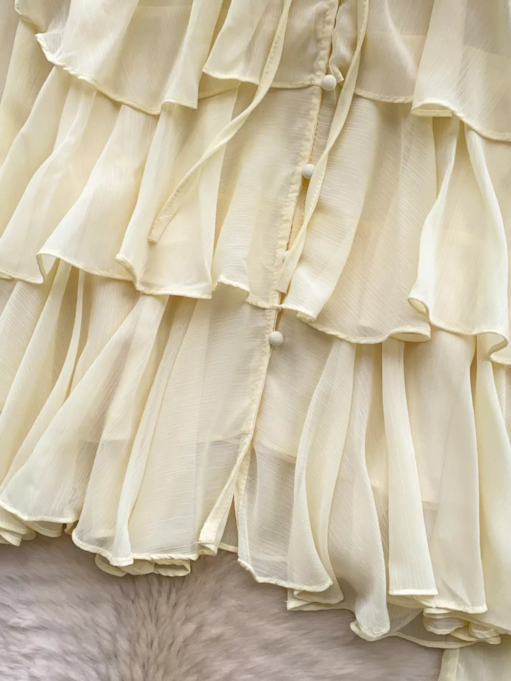Ruffle Tiered Chiffon Blouse, image 4