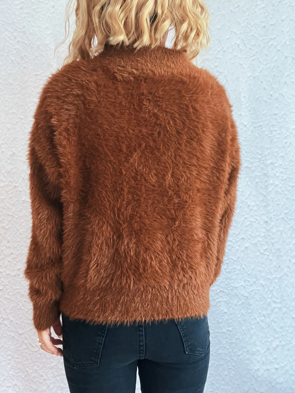 Cozy Fuzzy Half-Zip Sweater, image 13