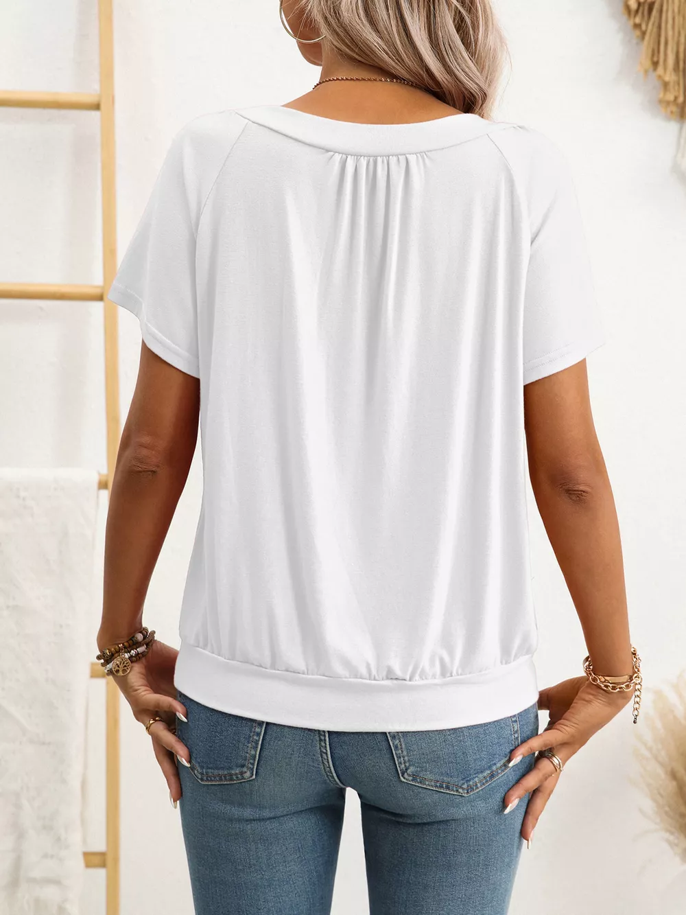 V-Neck Short SleeveT-Shirt, image 4