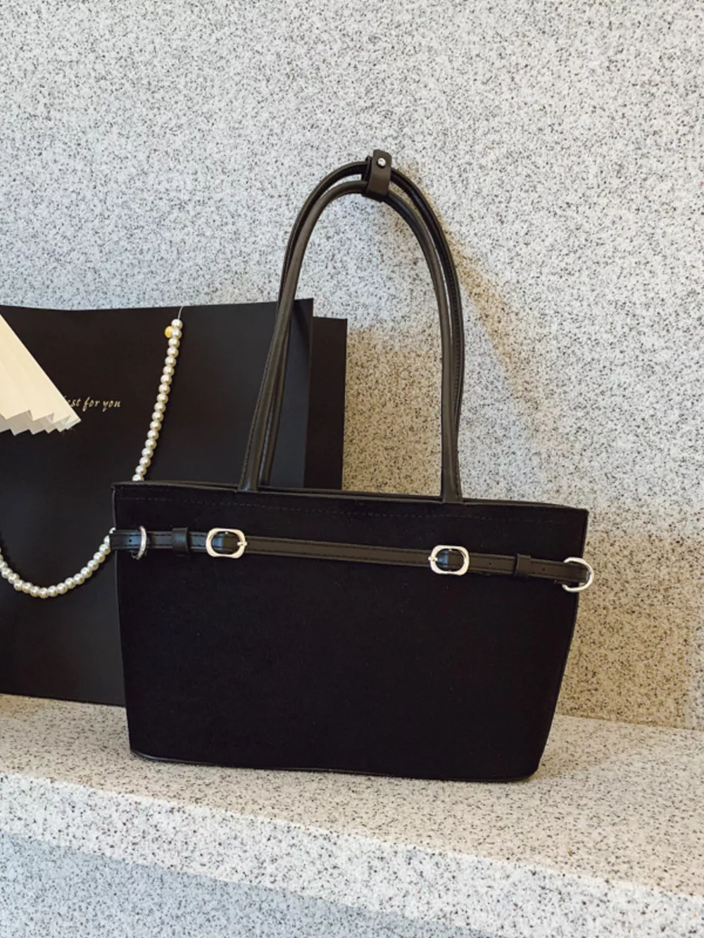 Decorative Buckle Shoulder Bag, image 2