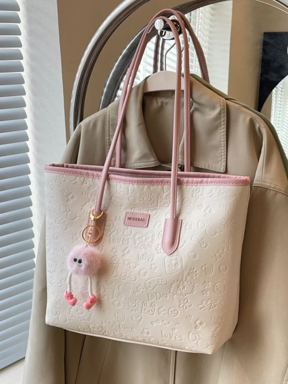 Embossed Pattern Tote Bag, image 10