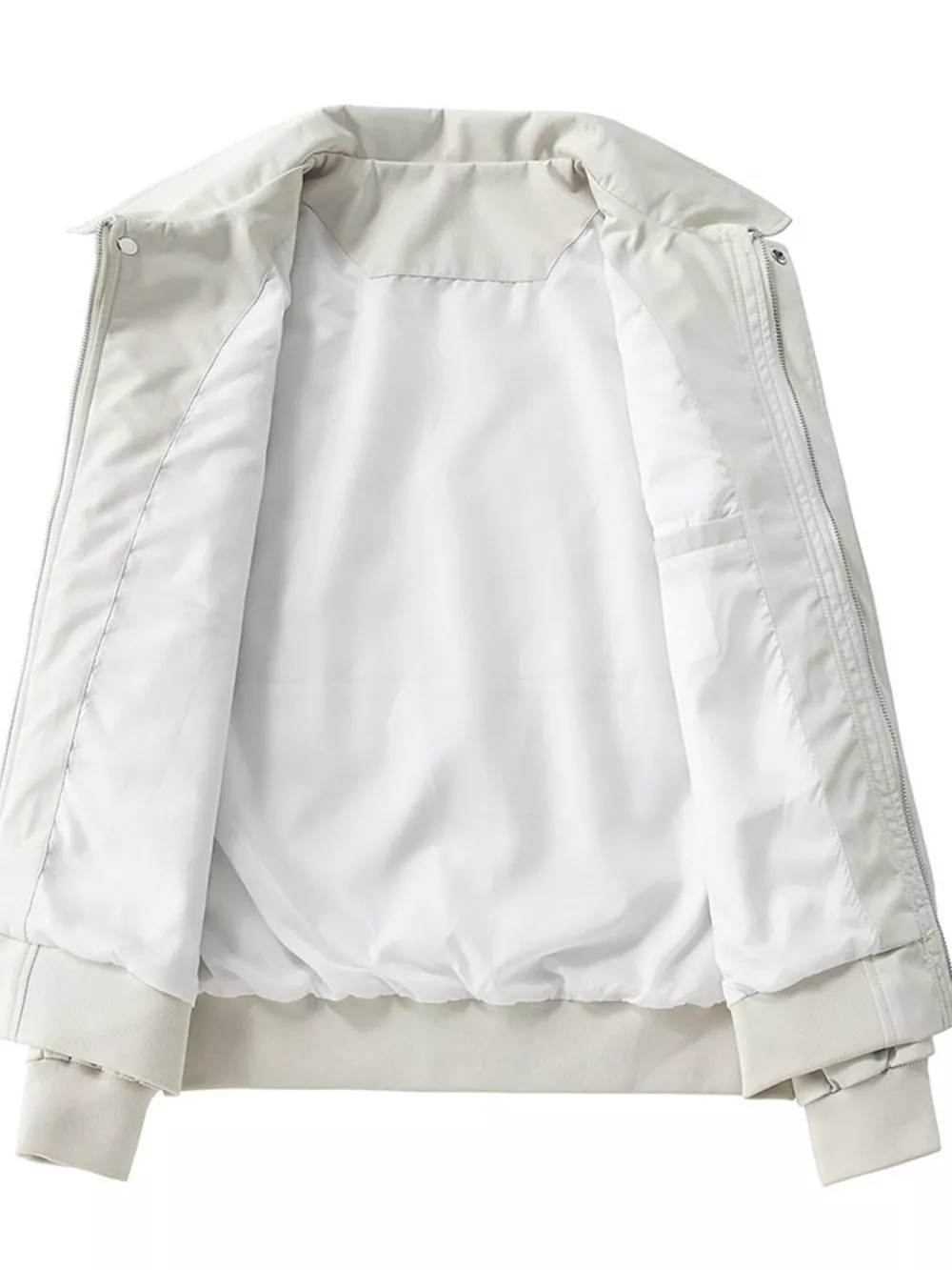 Men's Plus Size Zip Up Long Sleeve Jacket, image 2