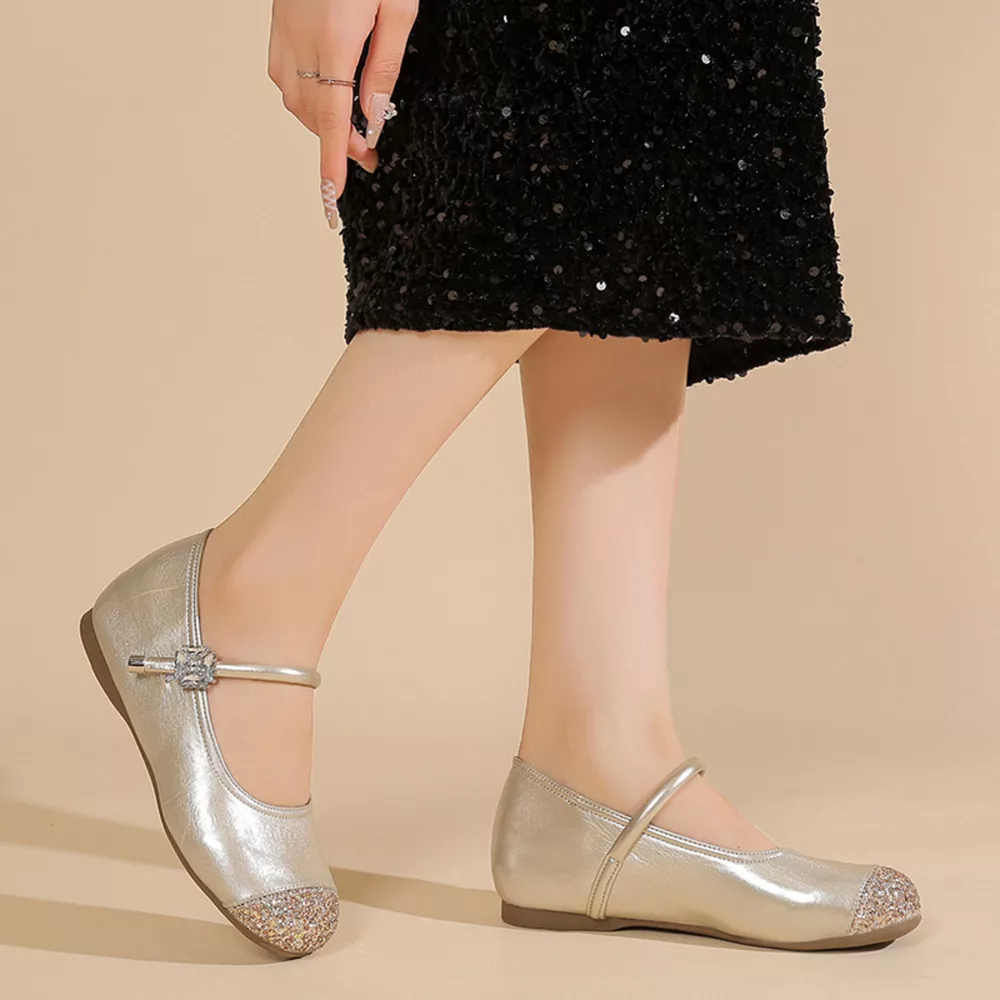 Round Toe Mary Jane Loafers, image 7