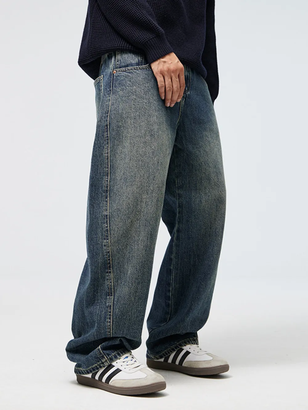 Men's Full Size Wide Leg Jeans Plus Size, image 2