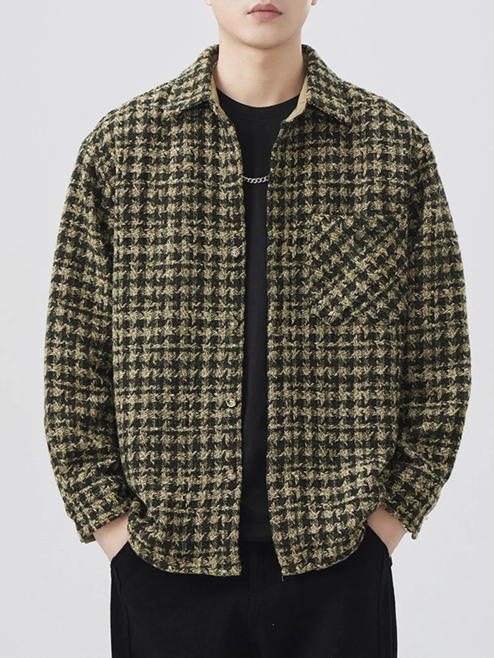 Men's Plus Size Button Up Shirt with Chest Pocket, image 12