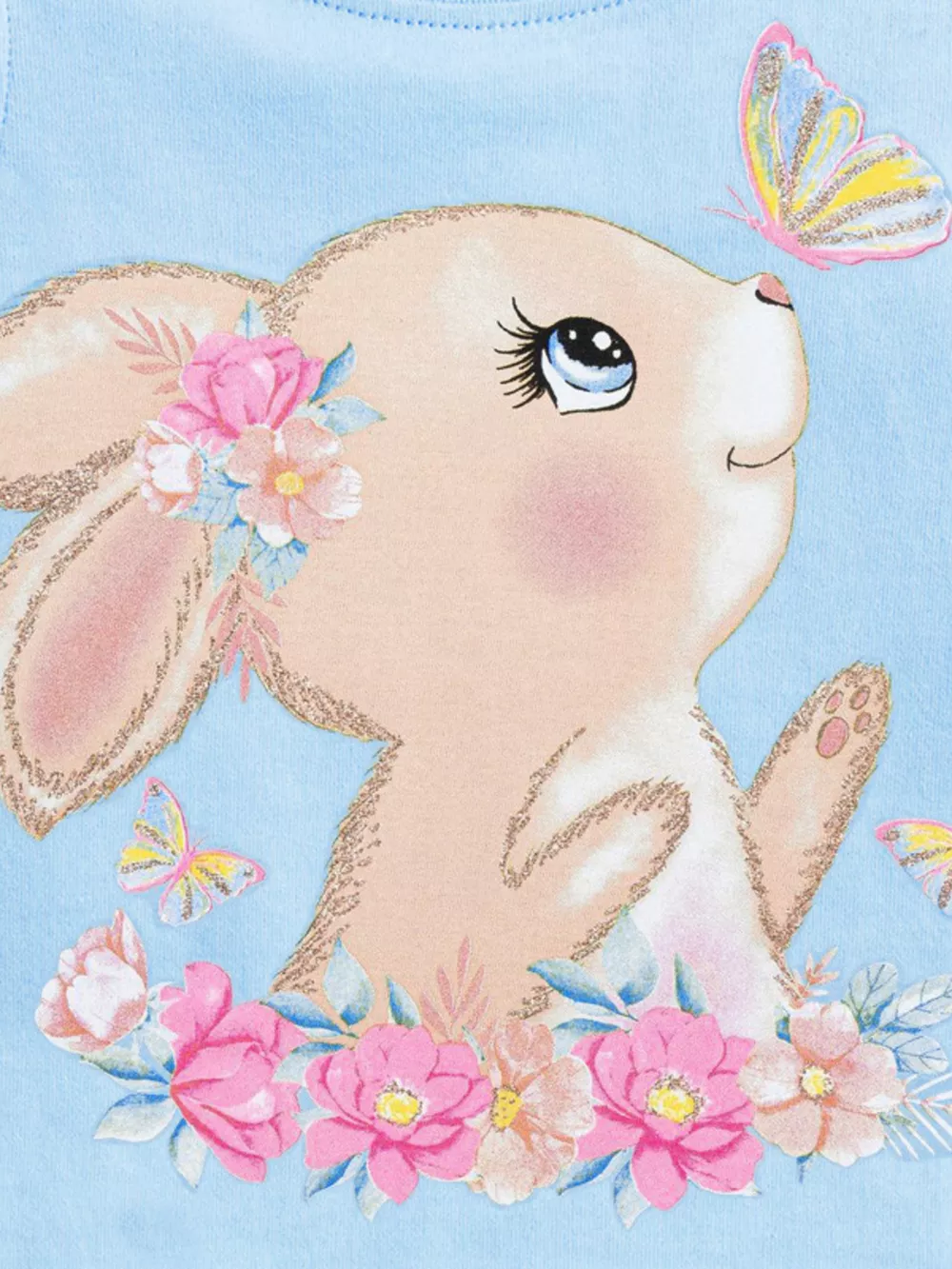 Children's Bunny Graphic Ruffled Top, image 2
