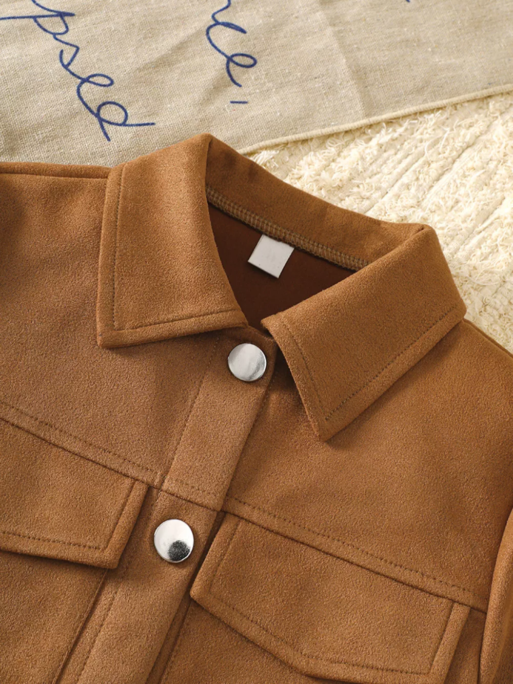 Children's Button Up Flounce Sleeve Outerwear, image 4
