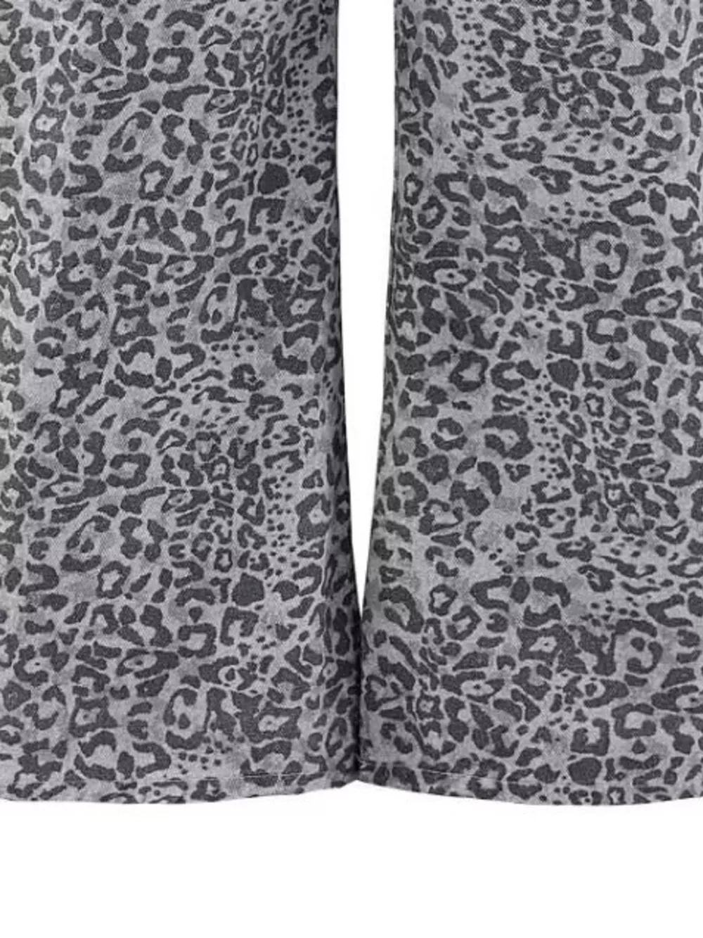 Men's Full Size Contrast Pockets Leopard Print Wide-Leg Jeans Plus Size, image 5