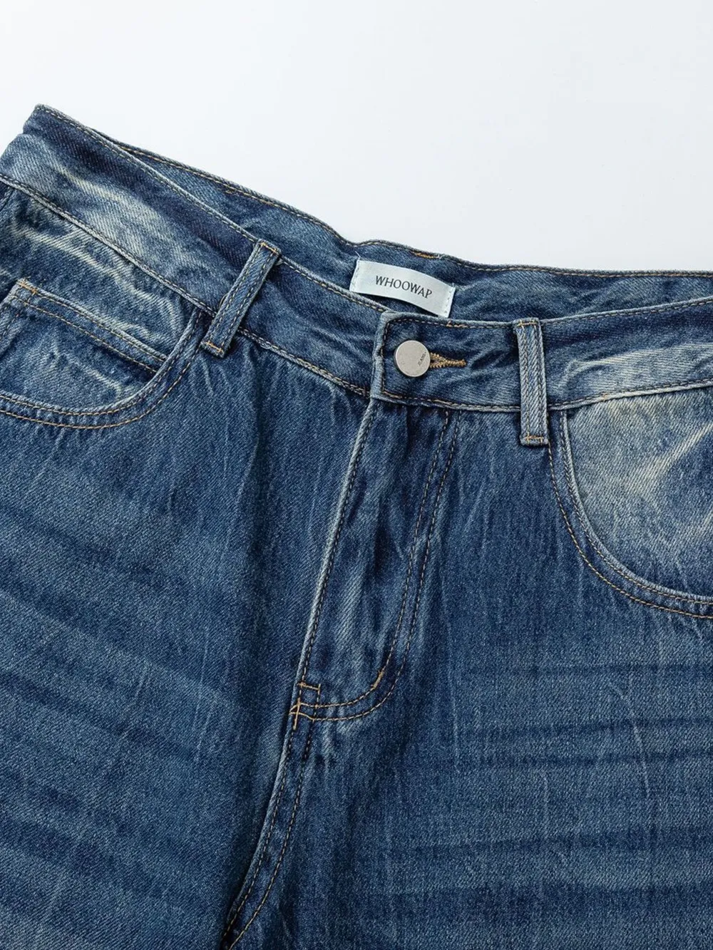 Men's Washed Denim Bermuda Shorts, image 4