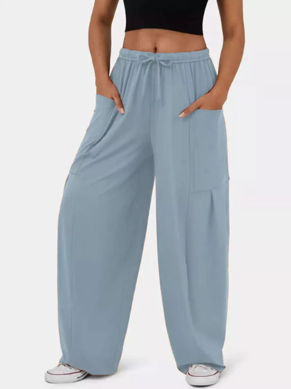 Drawstring Wide Leg Pants, image 5