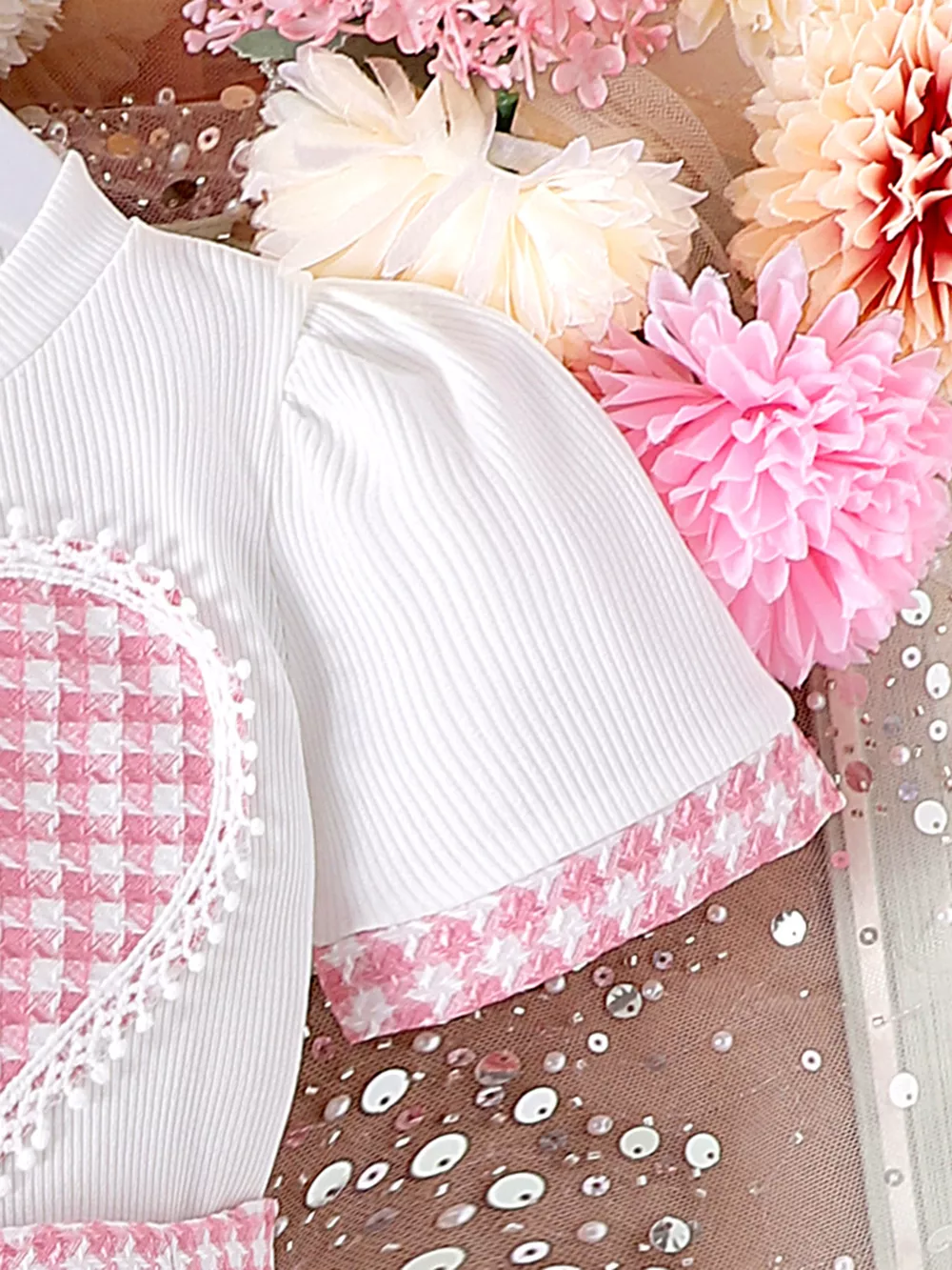Children's Heart Short Sleeve Top and Skirt Set, image 4