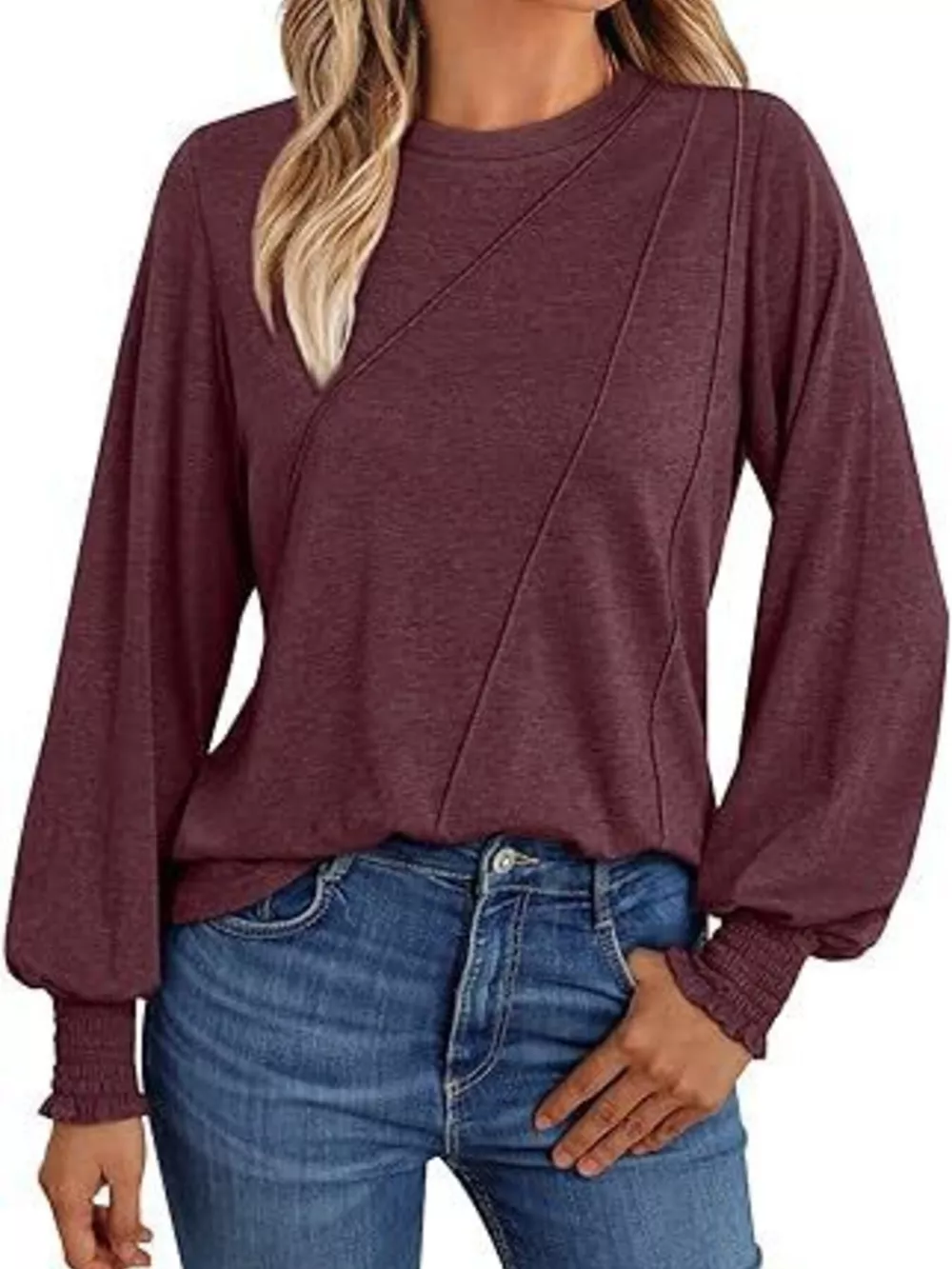 Round Neck Long Sleeve Top, image 8