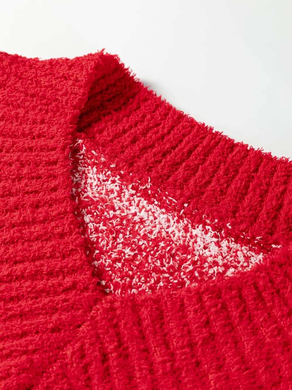 Floral Heart Checkered V-Neck Sweater, image 5
