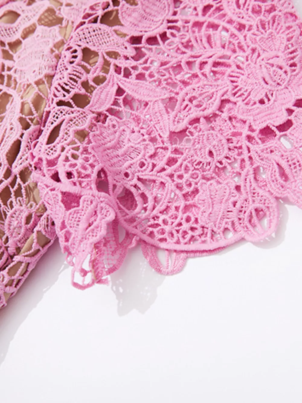 Lace Button-Up Midi Dress, image 16