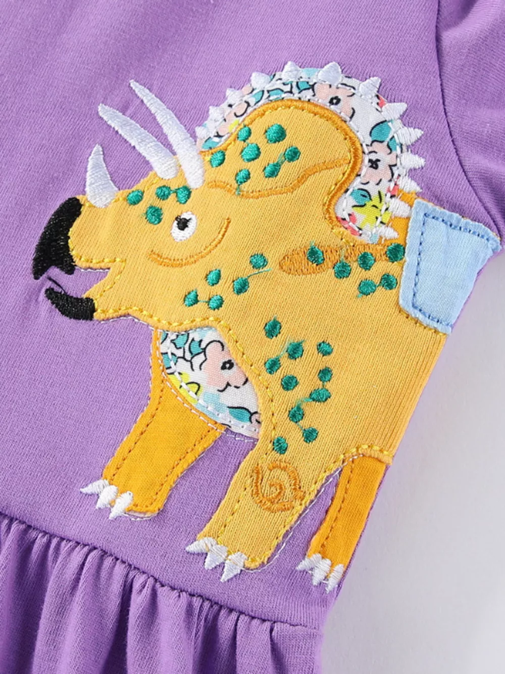 Children's Dinosaur Long Sleeve Dress, image 2