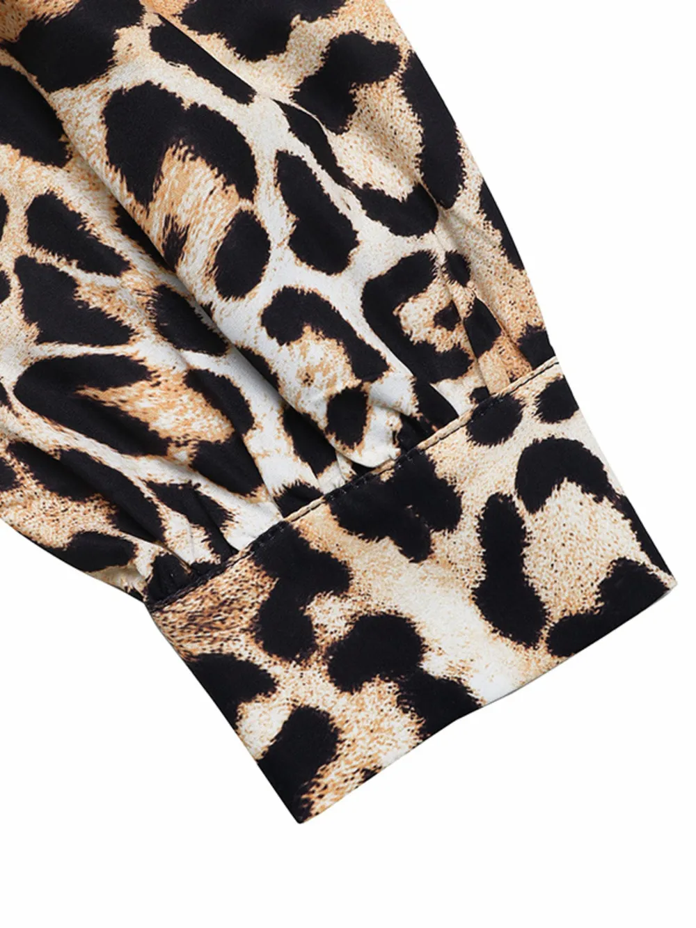 Leopard Print Tie Front Blouse, image 9