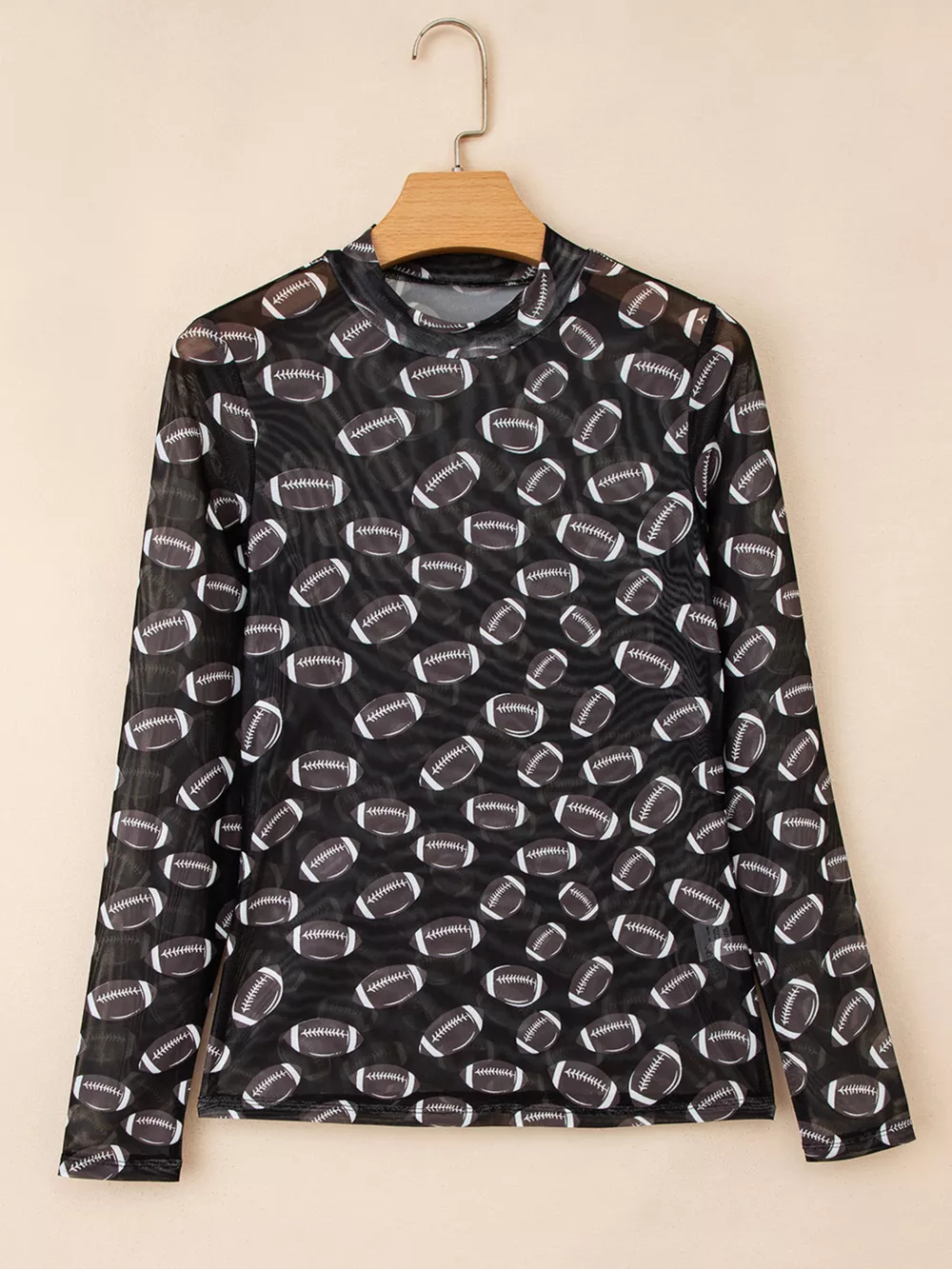 Game Day Mesh Sheer Long Sleeve Top, image 9