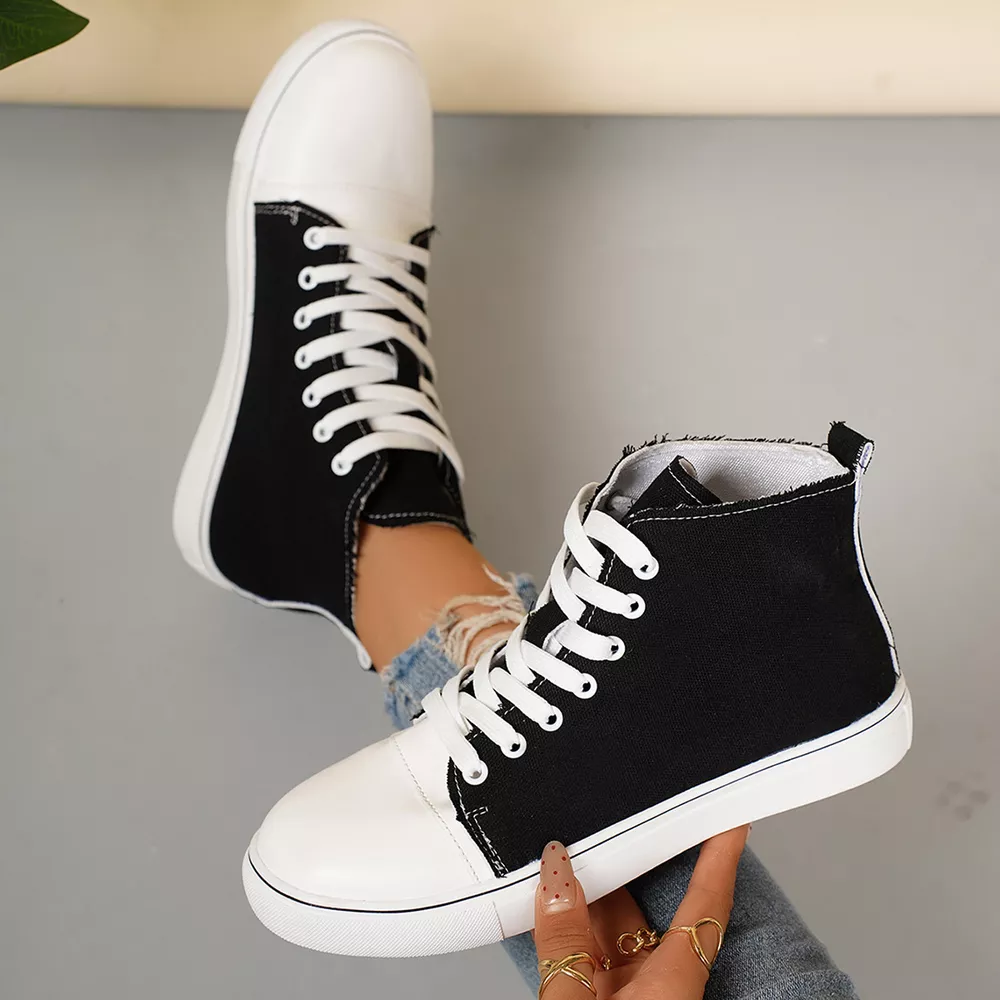 Round Toe Lace Up Sneakers, image 4