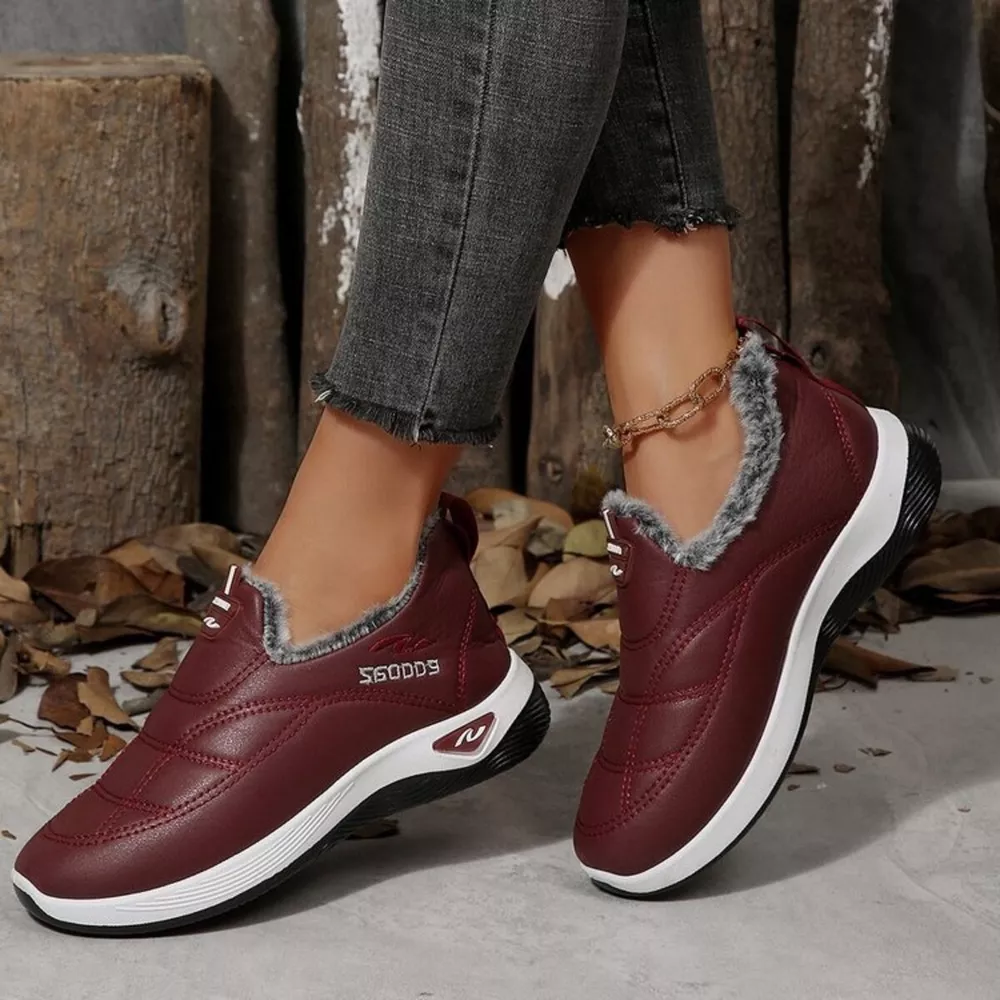 Plush Round Toe Platform Shoes, image 4