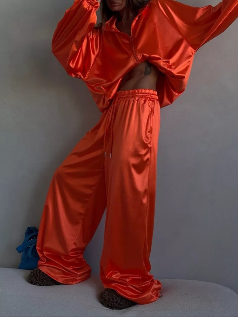 Zip Up Raglan Sleeve Jacket and Pants Set, image 9