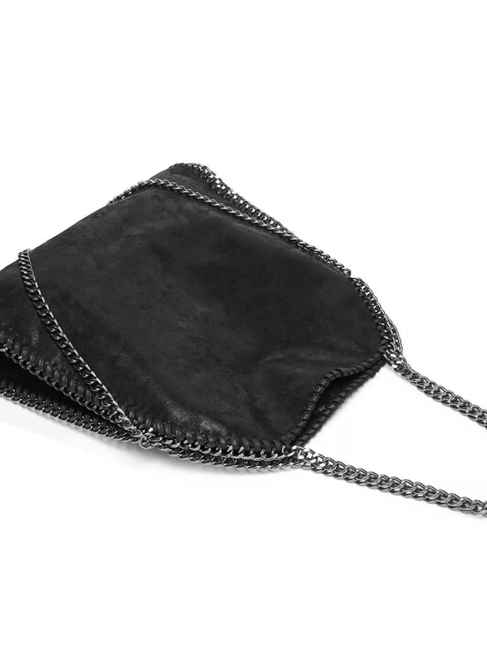 Chain-Trimmed PU Leather Shoulder Bag, image 8