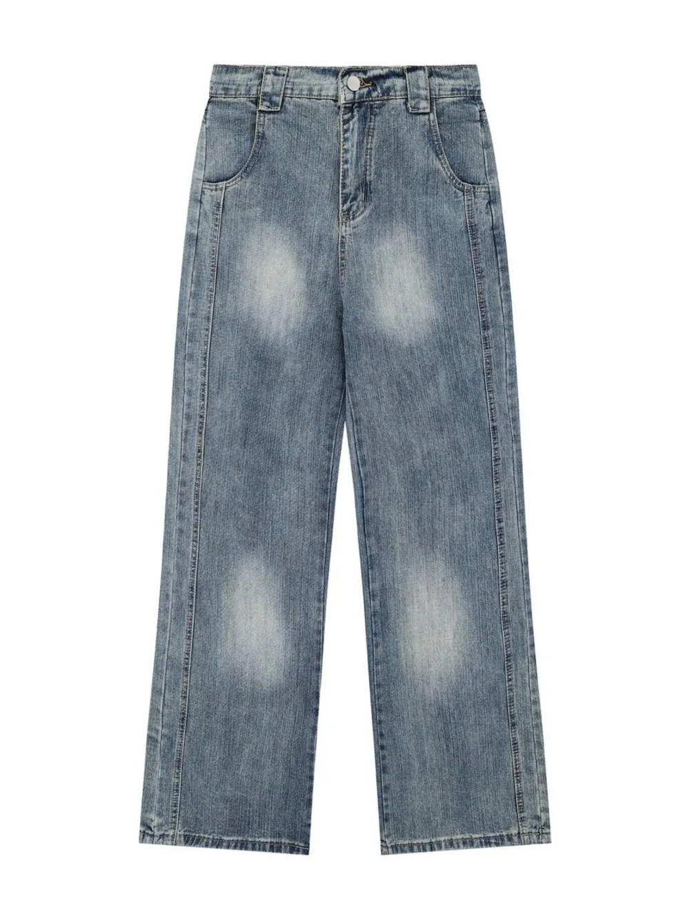 Men's Vintage Washed Wide Leg Jeans, image 2