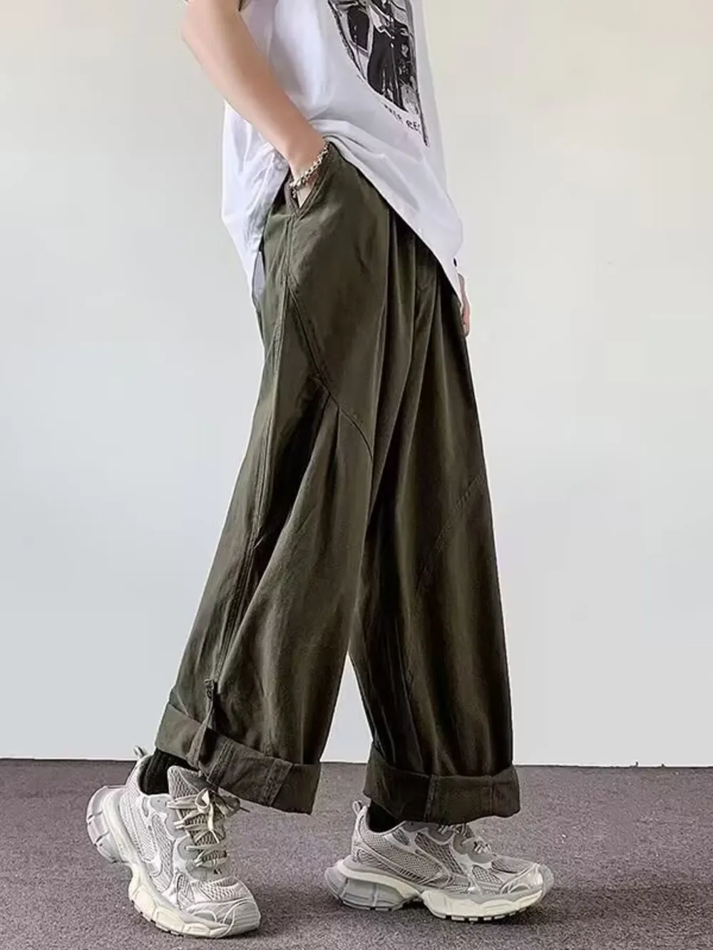 Men's Plus Size Loose Fit Casual Cargo Pants, image 4