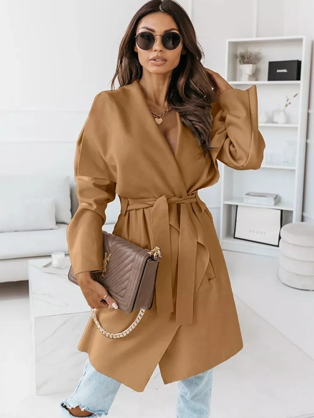 Tie Waist Long Sleeve Outerwear, image 4