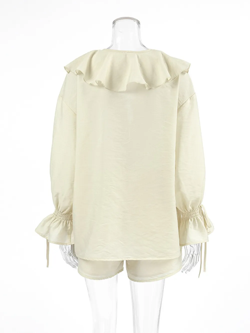 Ruffled V-Neck Top and Shorts Set, image 7