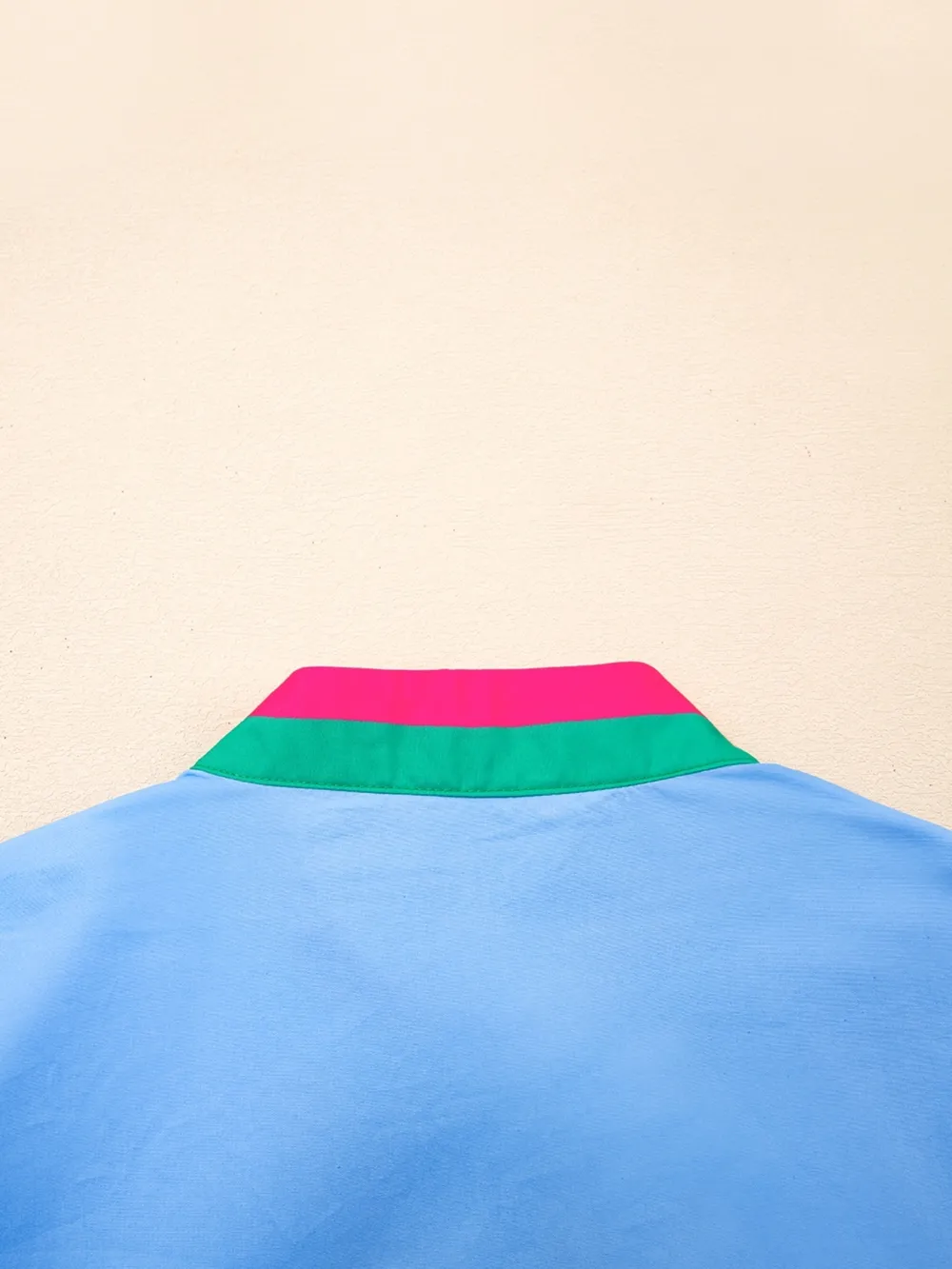 Contrast Trim Notched Short Sleeve Blouse, image 5