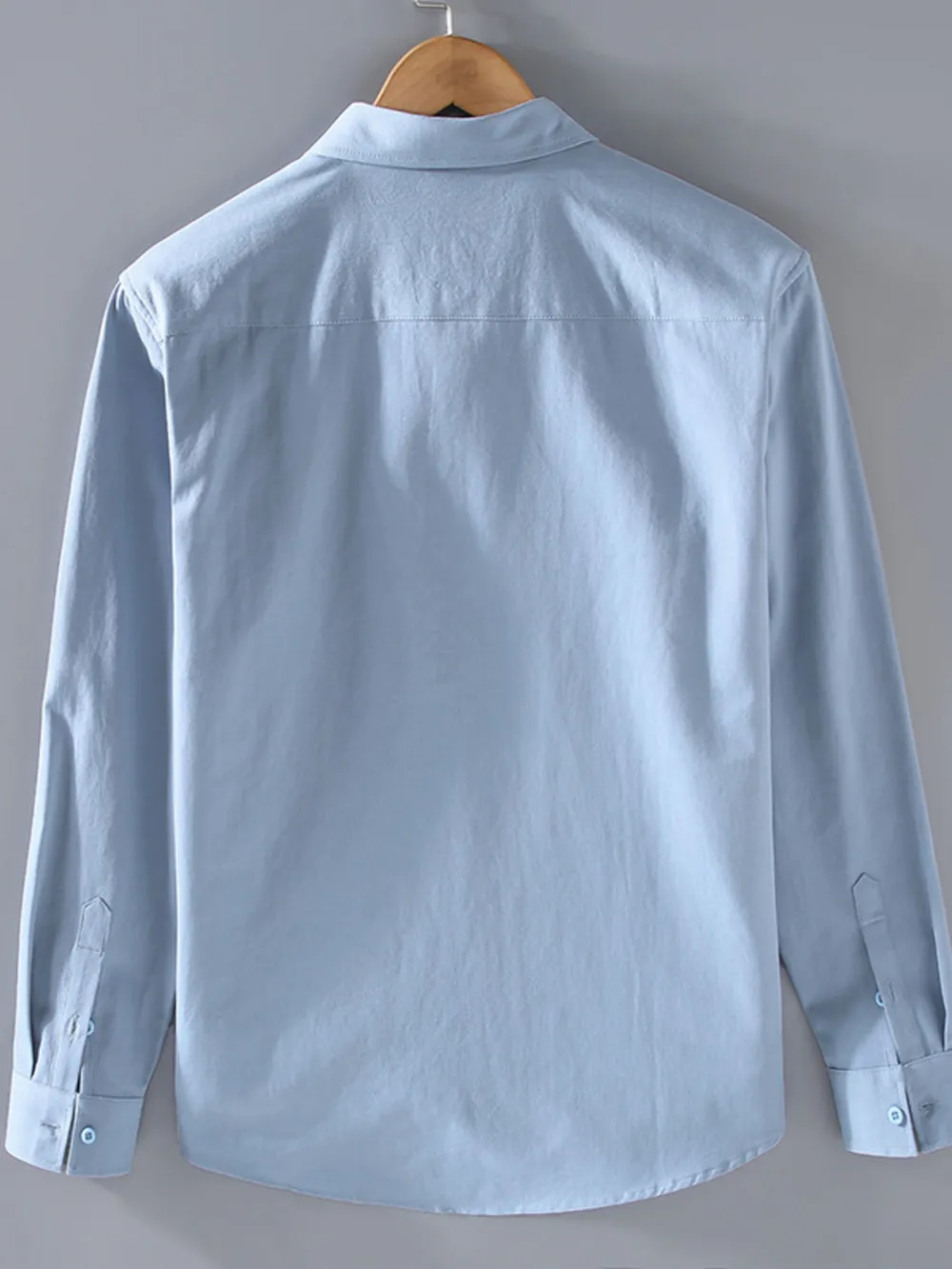 Men's Plus Size Long Sleeve Button-Up Shirt, image 7