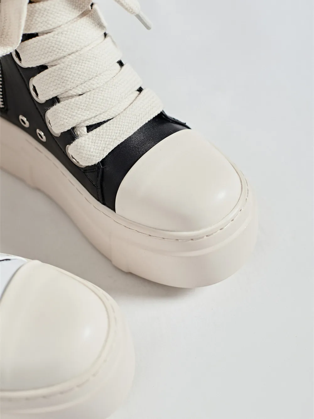 Platform Lace Up Contrast Sneakers, image 3