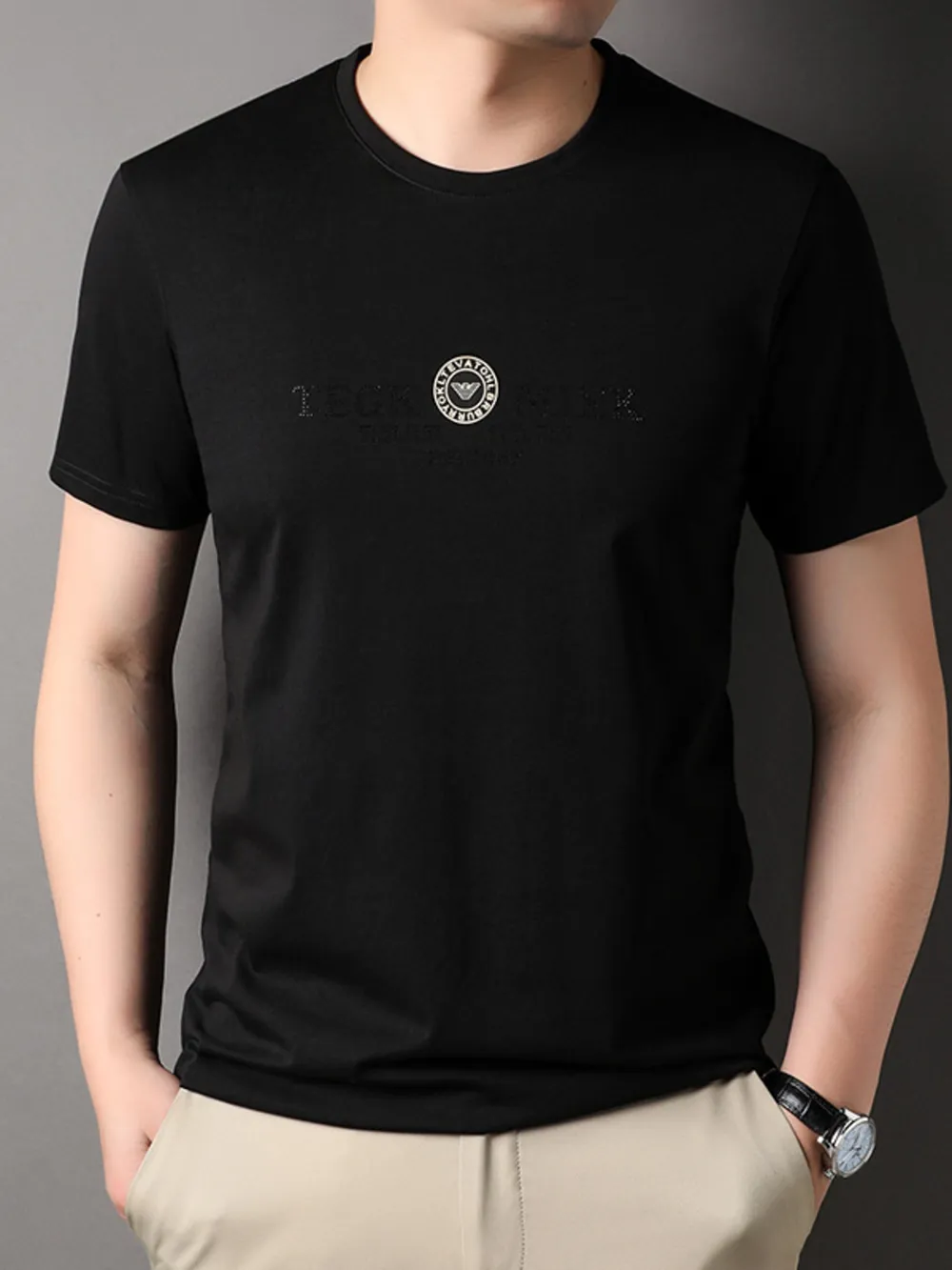 Men's Plus Size Crew Neck Short Sleeve T-Shirt