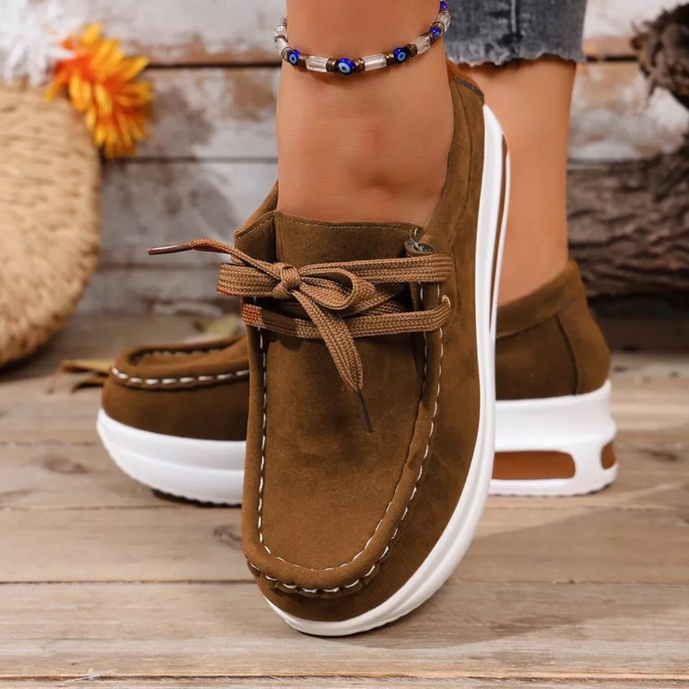 Round Toe Platform Sneakers, image 9