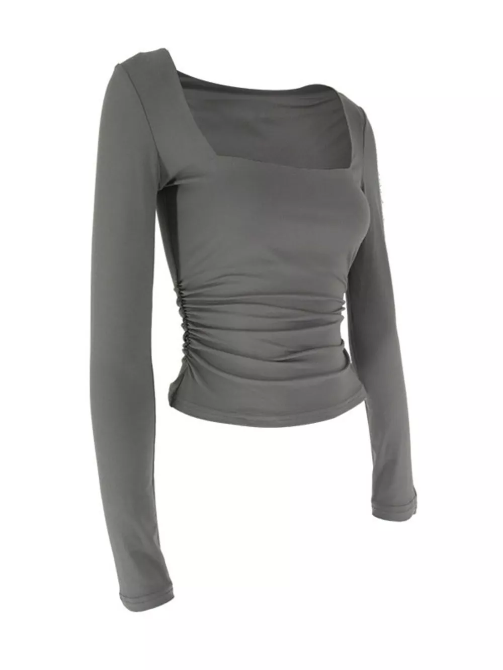 Square Neck Slim Fit Long Sleeve T-Shirt, image 4