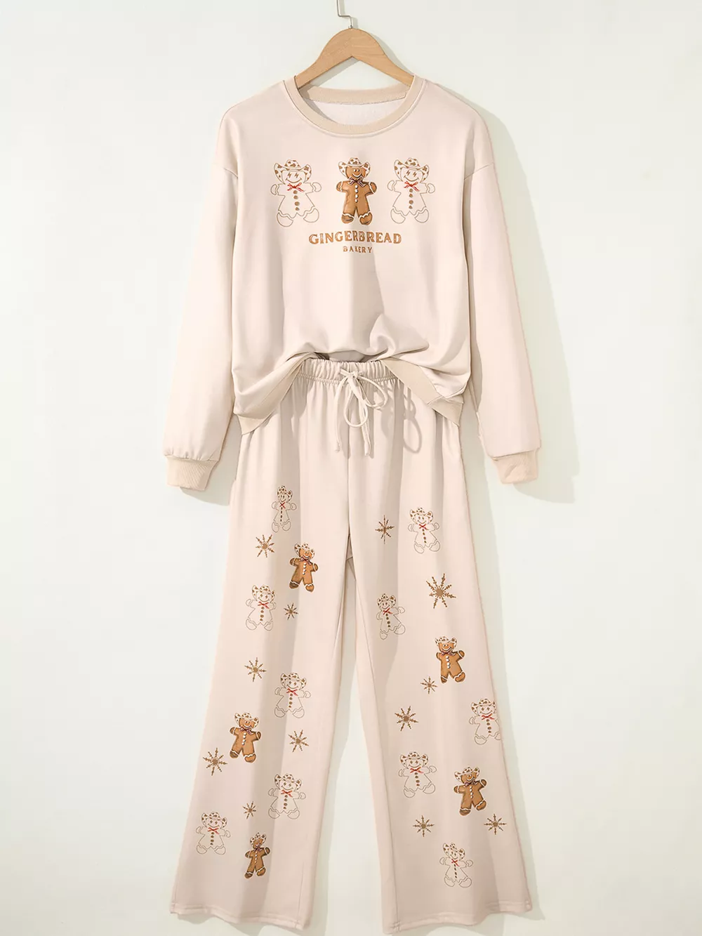 GINGERBREAD BAKERY Christmas Long Sleeve Top and Pants 2pcs Set, image 2