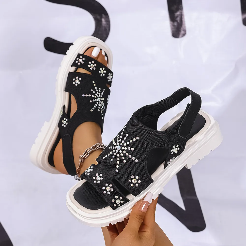 Rhinestone Open Toe Sandals, image 6
