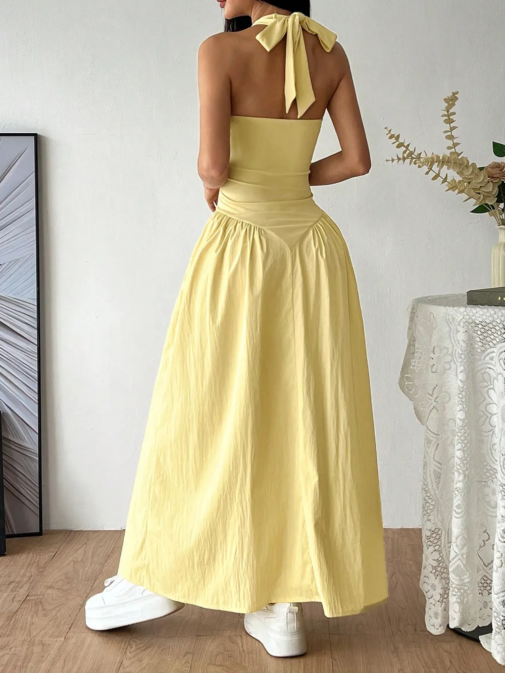 Halter Neck Maxi Dress, image 4