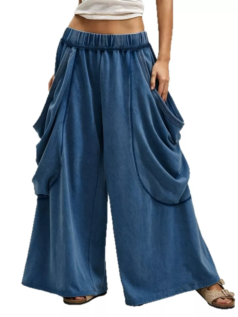 Oversized Wide-Leg Cargo Pants, image 7